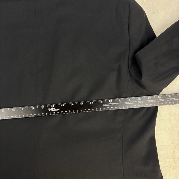 Pronto Uomo Platinum Black Blazer Suit Jacket Size 48R 100% Wool 2 Button EUC - Picture 11 of 11